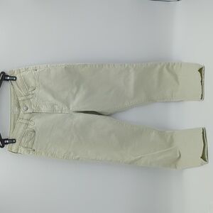 Old Navy Women's OG Straight High Rise Jeans Size 0 Light Green Denim Zip Up